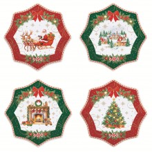 Комплект 4 десертни чинийки 16см Christmas Heritage